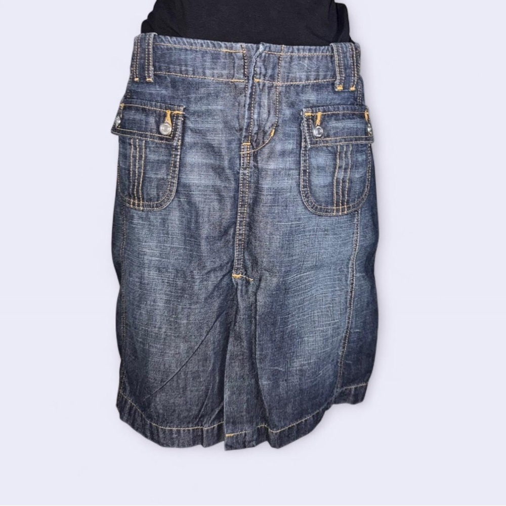 LONDONJEAN Vintage 2000s London Jean Blue Denim Skirt Denim Pencil Skirt Size S